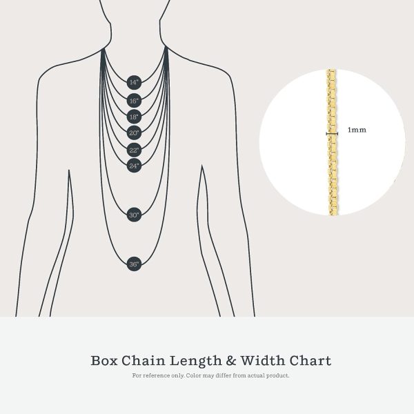 18k Gold Over Sterling Silver 1mm Box Chain Necklace Made in Italy | 925 Sterling Silver Necklace for Women | Rose Gold Chain for Women Men - Image 5