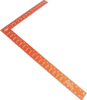 Klein Tools 935FSQ Framing Square, 24-Inch x 16-Inch, L Shape Carpenter Woodworking Tool with Laser Etched Rafter Tables and Octagon Scales