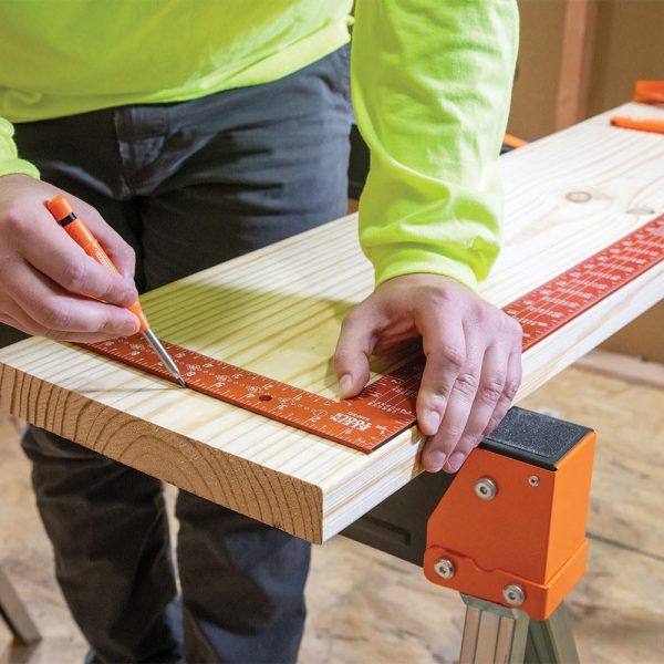Klein Tools 935FSQ Framing Square, 24-Inch x 16-Inch, L Shape Carpenter Woodworking Tool with Laser Etched Rafter Tables and Octagon Scales - Image 6