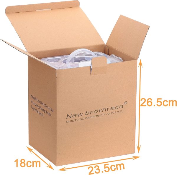 New brothread 80 Spools 500m Each Embroidery Machine Thread with Clear Plastic Storage Box - Colors Compatible with Janome and Robison-Anton Colors - Image 7