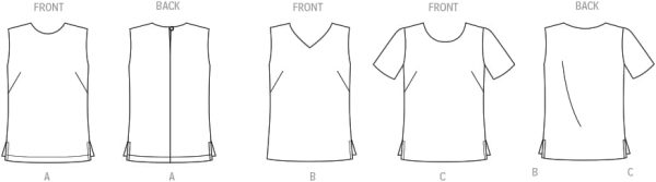 New Look Misses' Easy Tops Sewing Pattern Packet, Design Code V1772, Sizes 10-12-14-16-18-20-22, Multicolor - Image 3
