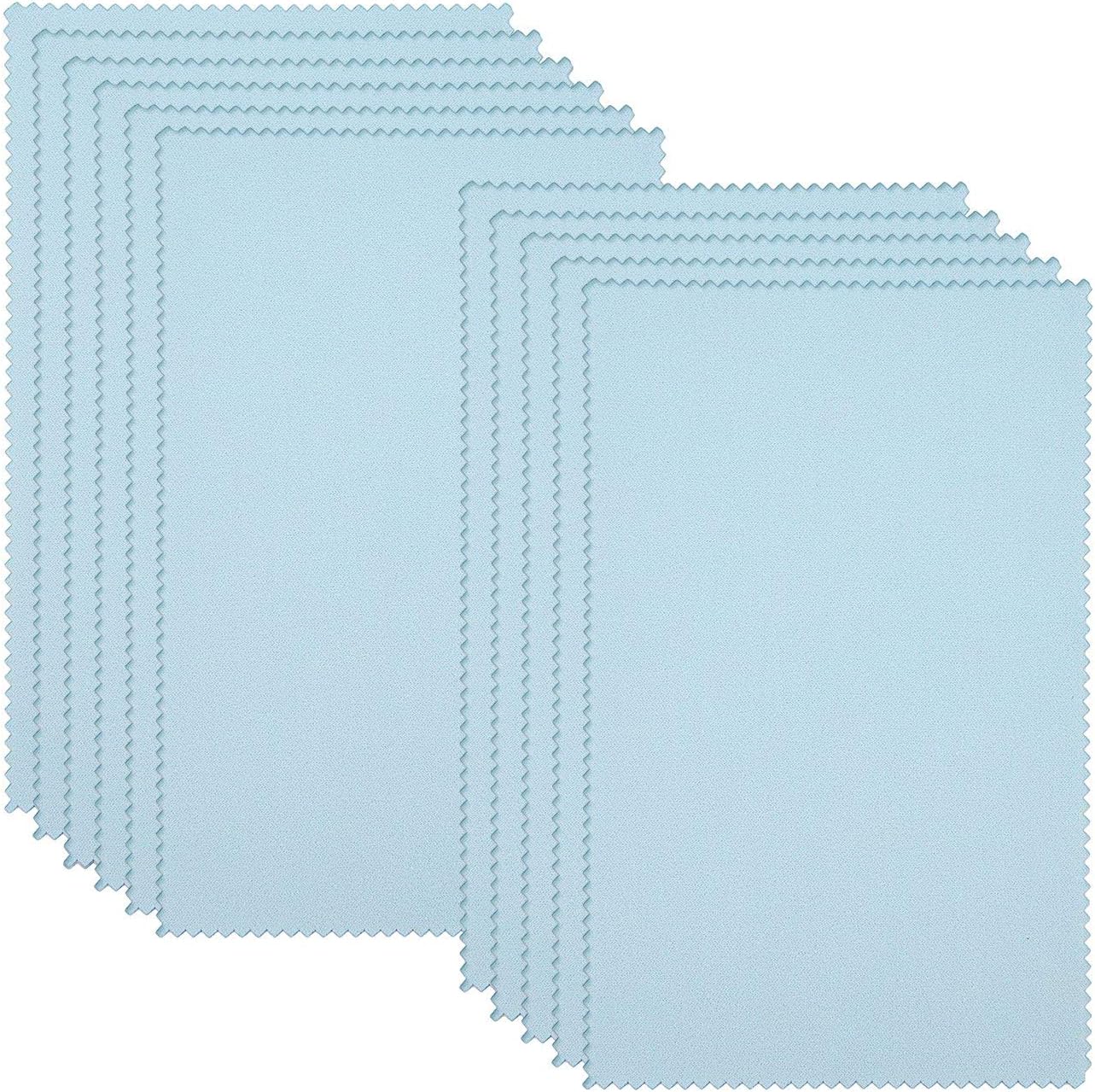Sunmns 5 x 8 Inches Jewelry Cleaning Cloth Polishing Cloths for Silver Gold Brass, 10 Pieces